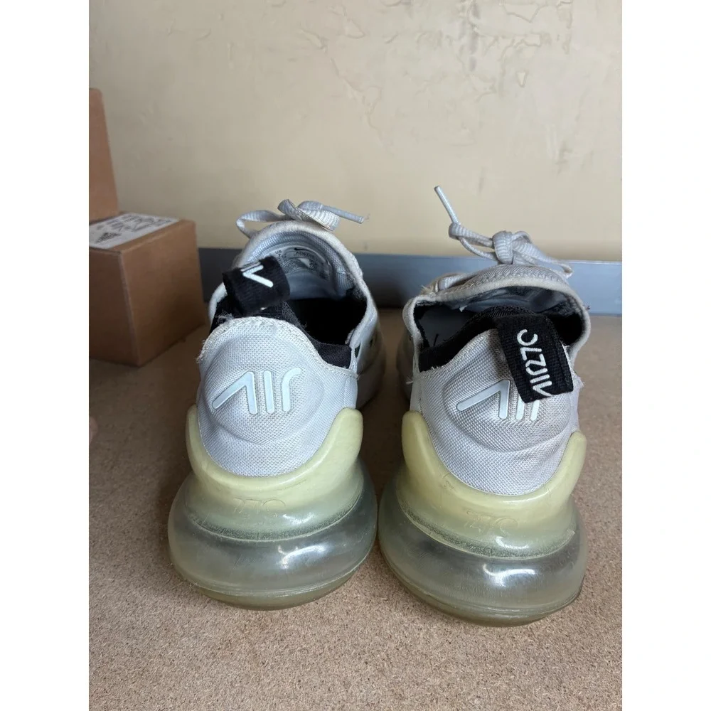 Nike Air Max 270 Womens White Black Running Shoes AH6789-100 Size 7